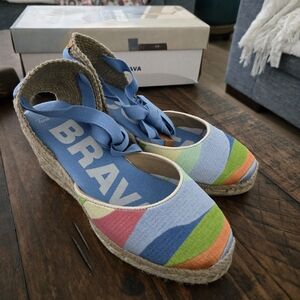 Toni Pons Costa Brava Collection Castell Waves Multicolor Espadrille Sandal.